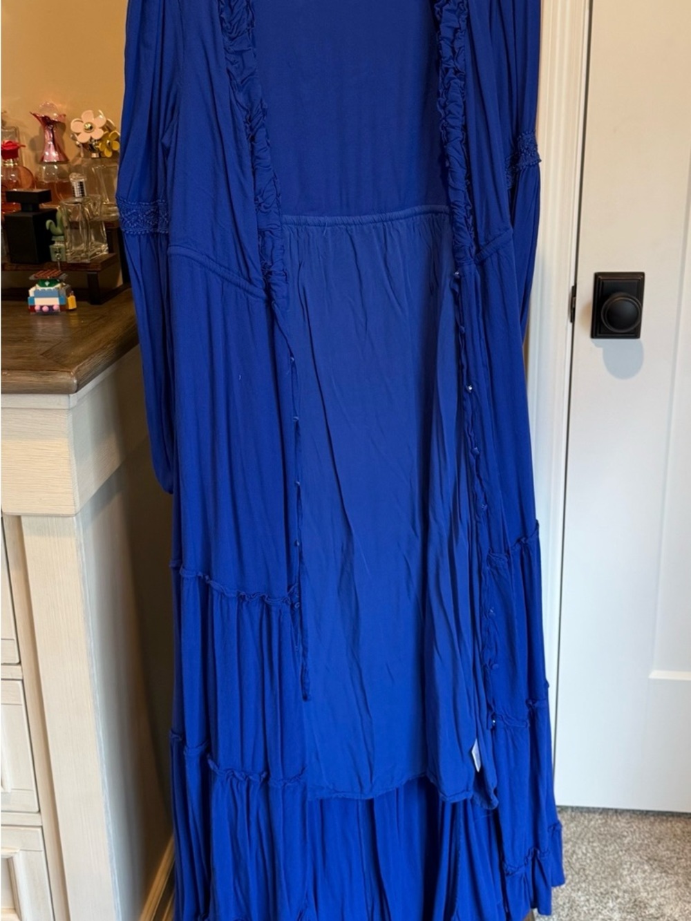 Deep Blue Women's Tiered Maxi Dress